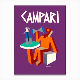 Vintage Campari Purple Print Canvas Print