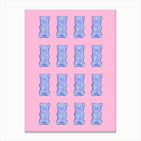 Blue Gummy Bears Canvas Print