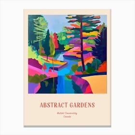 Colourful Gardens Muttart Conservatory Canada 1 Red Poster Canvas Print