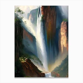 Angel Falls, Venezuela Peaceful Oil Art 2 Canvas Print