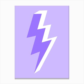 Purple Triple Lightning Bolt Canvas Print