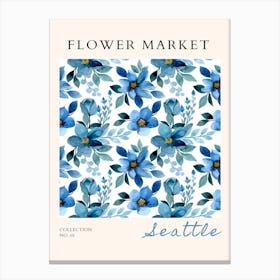 Flower Market Seattle Canvas Print