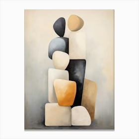 Stacked Stones Abstract Art Canvas Print