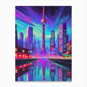Shanghai City Art Canvas Print