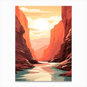 Canyon Abstract Minimalist 2 Canvas Print