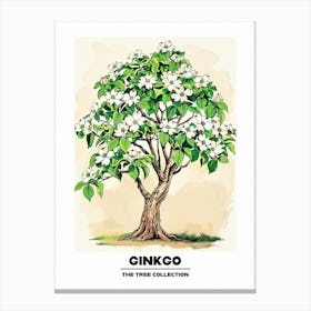 Ginkgo Tree Storybook Illustration 2 Poster Canvas Print