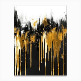 Gold And Black Abstract Painting 127 Canvas Print