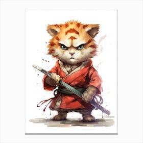 Samurai Cat 8 Canvas Print