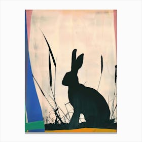 Rabbit 1 Cut Out Collage Canvas Print