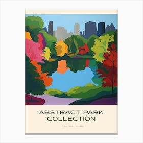 Abstract Park Collection Poster Central Park New York City 1 Canvas Print