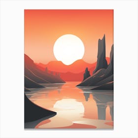 Futuristic Abstract Minimalist 6 Canvas Print