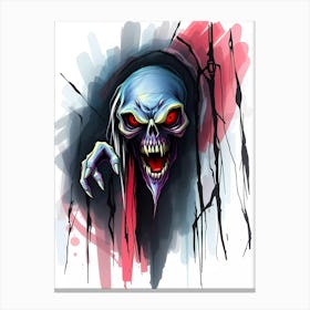 Scary Skeleton Canvas Print