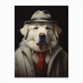 Gangster Dog Great Pyrenees 3 Canvas Print