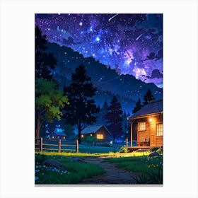 Night Sky Anime aesthetic 33 Canvas Print