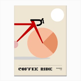 Coffee Ride II - Red Canvas Print