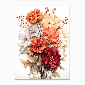 Majestic Botanica Regal Florals In Rich Tones Canvas Print