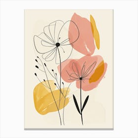 Abstract Floral Painting Canvas Print