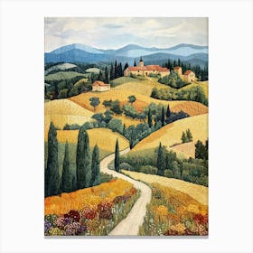 European Countryside Tapestry 5 Canvas Print