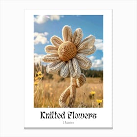 Knitted Flowers Daisies 7 Canvas Print