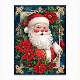 Santa Claus Style William Morris 2 Canvas Print