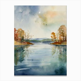 Autumn By The Lake Canvas Print