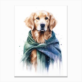 Golden Retriever Dog As A Jedi 2 Canvas Print