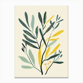 Olive Tree Flat Illustration 4 Canvas Print