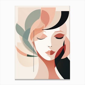 Abstract Portrait Of A Woman 8 Canvas Print