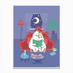 The Moomin Collection Moominpapa And Snorkmaiden Canvas Print