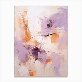 Lilac And Orange Autumn Abstract Painting 3 Canvas Print