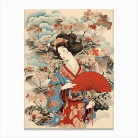 Japanese Fans Sensu Illustration 7 Canvas Print