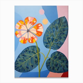 Lantana 2 Hilma Af Klint Inspired Pastel Flower Painting Canvas Print