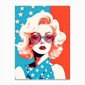 Revolutionary Rhythms: Pop Art USA Goddesses Canvas Print