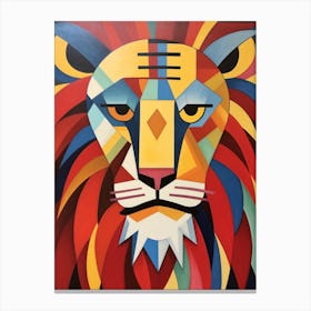 Lion Abstract Pop Art 9 Canvas Print