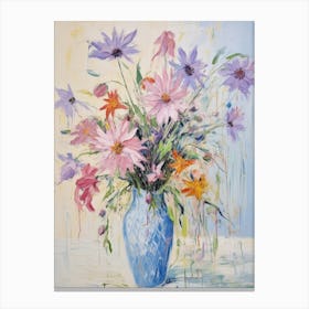 Flower Painting Fauvist Style Love In A Mist Nigella 1 Canvas Print