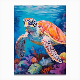 Sea Turtle Swimming 15 Canvas Print