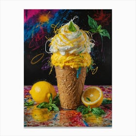 Lemon Ice Cream 3 Canvas Print