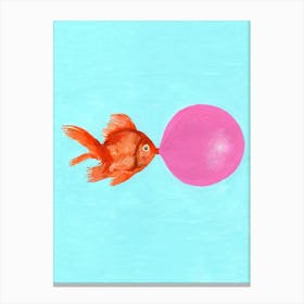 Goldfish With Bubblegum Canvas Print