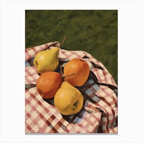 Autumn Pears Still Life Canvas Print