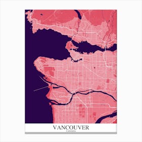 Vancouver Pink Purple Canvas Print