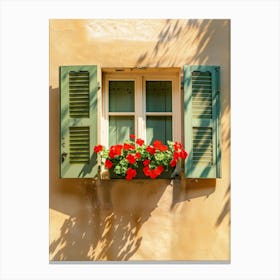 Window With Flowers 1 Canvas Print