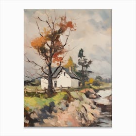 A Cottage In The English Country Side Painting 14 Canvas Print