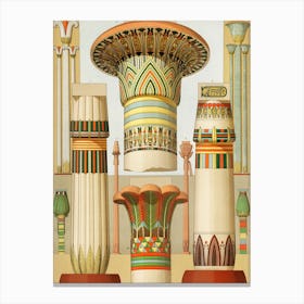 Egyptian Pattern, Albert Racine 3 Canvas Print