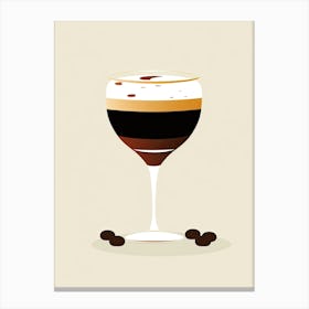 Mid Century Modern Irish Coffee Floral Infusion Cocktail 3 Canvas Print