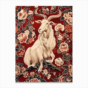 Chinese Lunar Year Of The Goat 2 Full William Morris Style Canvas Print