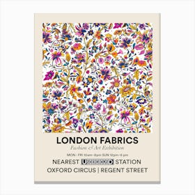 Poster Lavender Loom London Fabrics Floral Pattern 1 Canvas Print