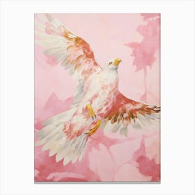 Pink Ethereal Bird Painting Golden Eagle Canvas Print