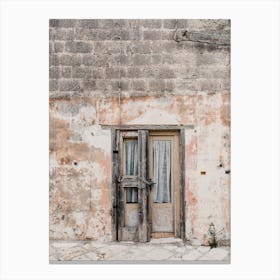 Vintage Door, Italy Canvas Print