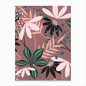 Pink Floral Pattern Canvas Print
