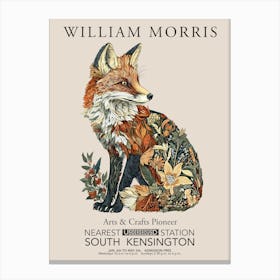 William Morris Prints Floral Fox Christmas Gift Winter Vintage Canvas Print